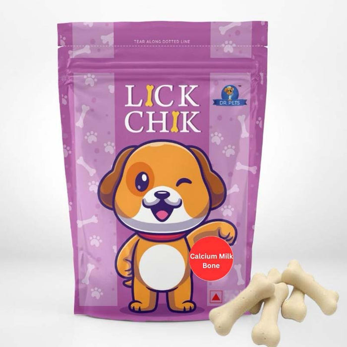 Dr. Pets Lick Chik Calcium Milk Bone Dog Treats - 130gm