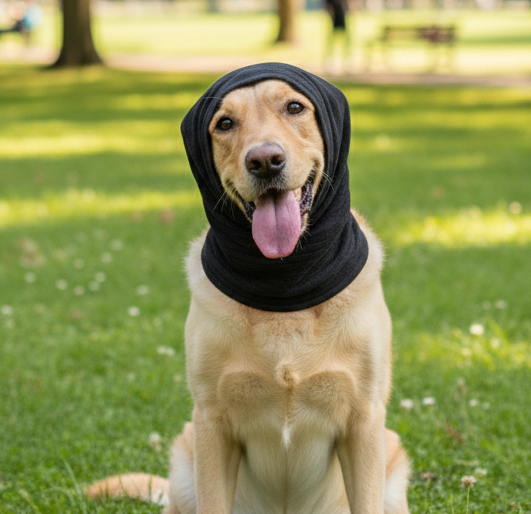 BearHugs Anti-anxiety Black Ear Muffs for Dog