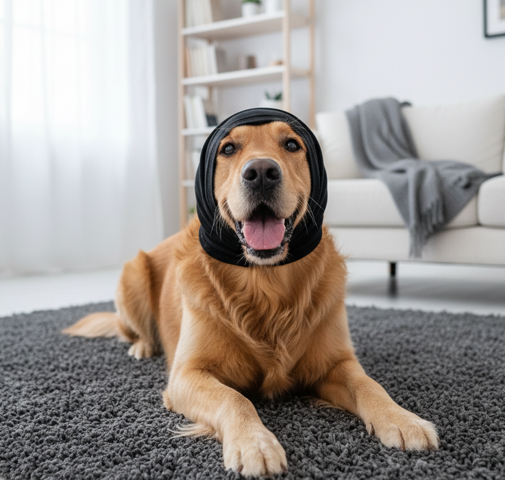 BearHugs Anti-anxiety Black Ear Muffs for Dog