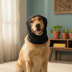 BearHugs Anti-anxiety Black Ear Muffs for Dog