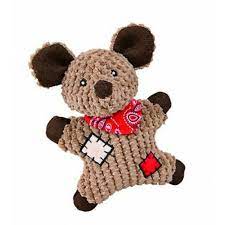Trixie Mouse with Patches Fabric/Jute - 19cm