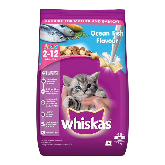 Whiskas (2-12 months) Junior Ocean Fish Food Dry for Kitten