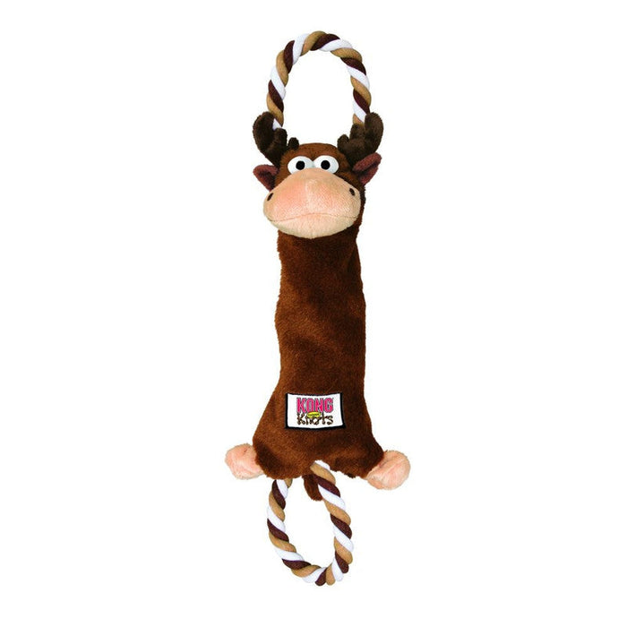 Kong Tugger Knots Moose Dogs Plush Toy - Brown