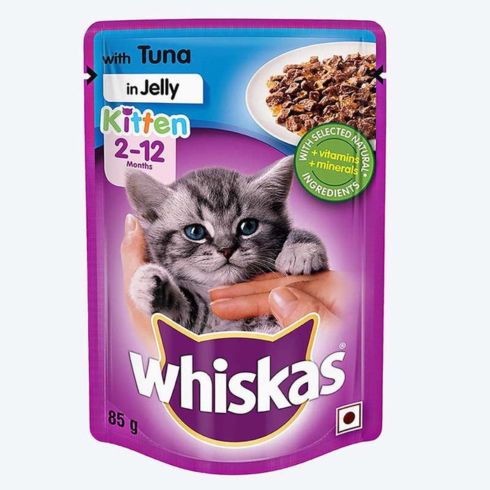 Whiskas (2-12 Months) Kitten Tuna In Jelly Cat Food Wet - 85Gm