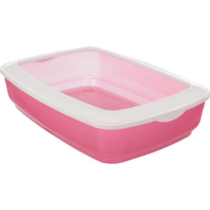 Trixie 32 × 12 × 43 cm Mio Cat Litter Tray, with Rim - Assorted Color