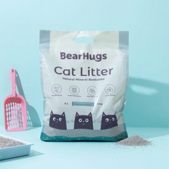 BearHugs Bentonite Clumping Cat Litter - Unscented - 6 Litres (Pack of 1)