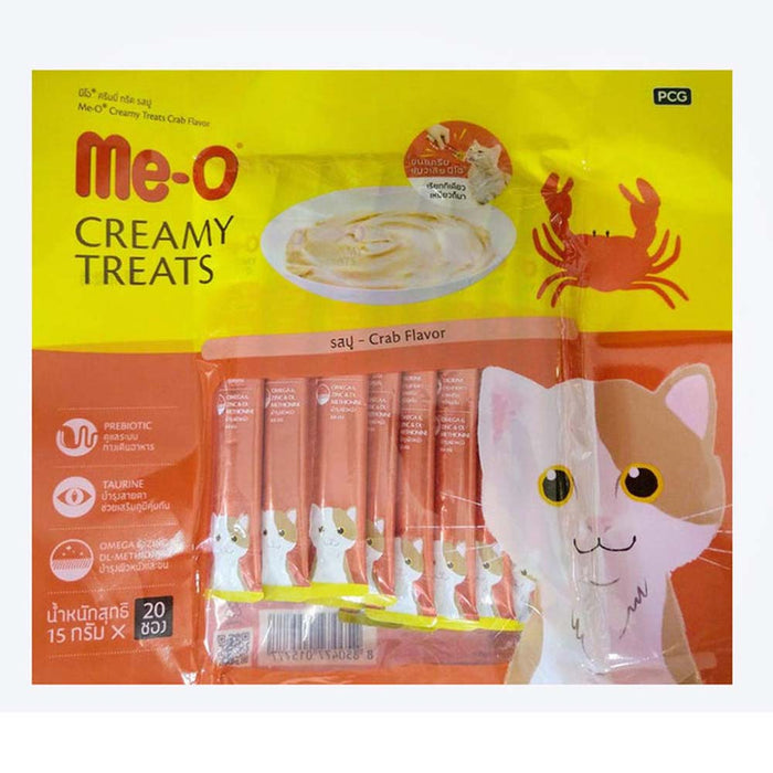 Me-O Creamy Crab Kitten Cat Treat - Pack of 15g x 20