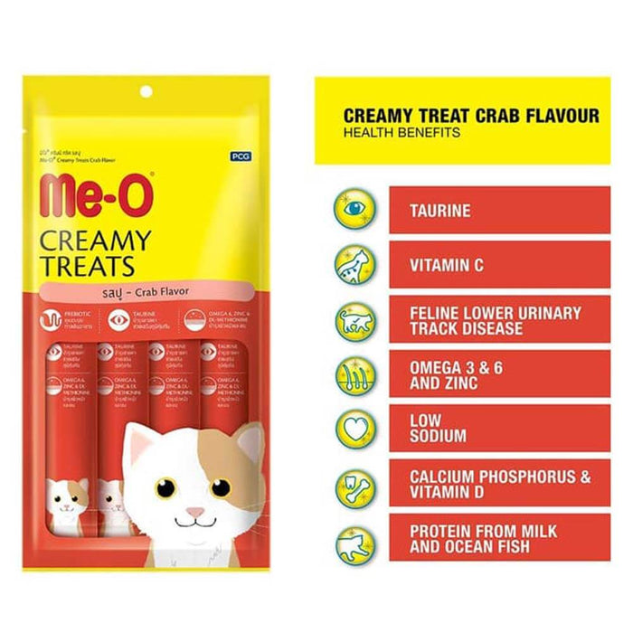 Me-O Creamy Crab Kitten Cat Treat - Pack of 60g x 12