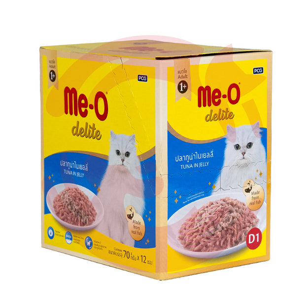 Me-O Delite Tuna in Jelly Cat Wet Food - Pack of 12 x 70G