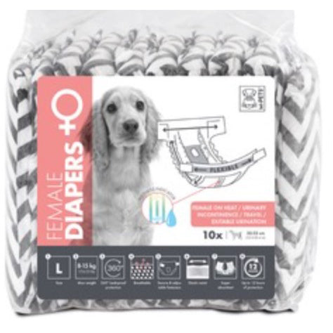 M Pet Female Dog Diapers - White