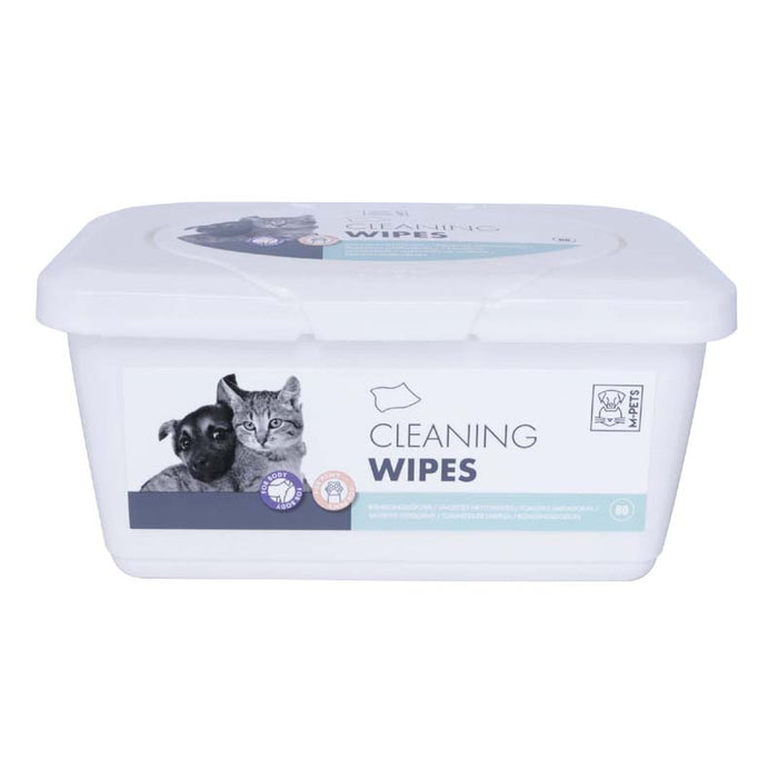 M Pet Cleaning Wipes Body & Paws 19 x 16 cm White 80 pcs