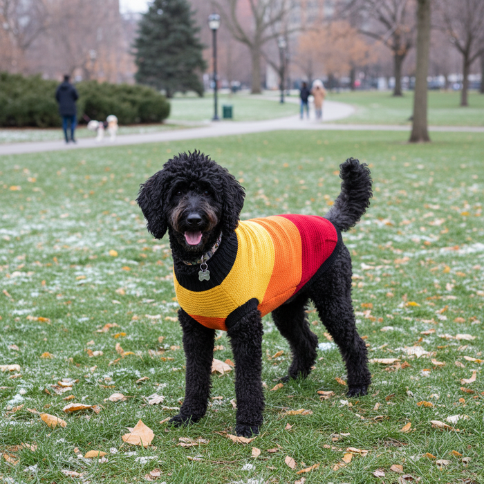 BearHugs Purl Knit Dog Sweater - Multicolour