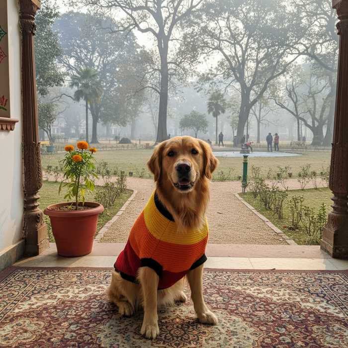 BearHugs Purl Knit Dog Sweater - Multicolour