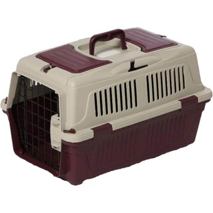 Nutrapet Carrier Box Closed Top Dog & Cat - Dark Red