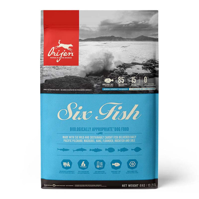 Orijen Six Fish Whole Salt & Water Fish Adult Dog Dry Food