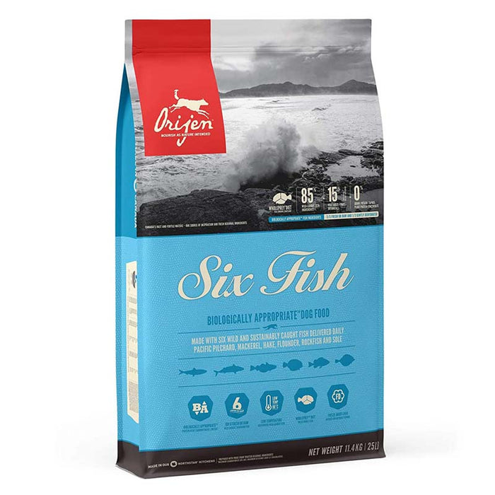 Orijen Six Fish Whole Salt & Water Fish Adult Dog Dry Food