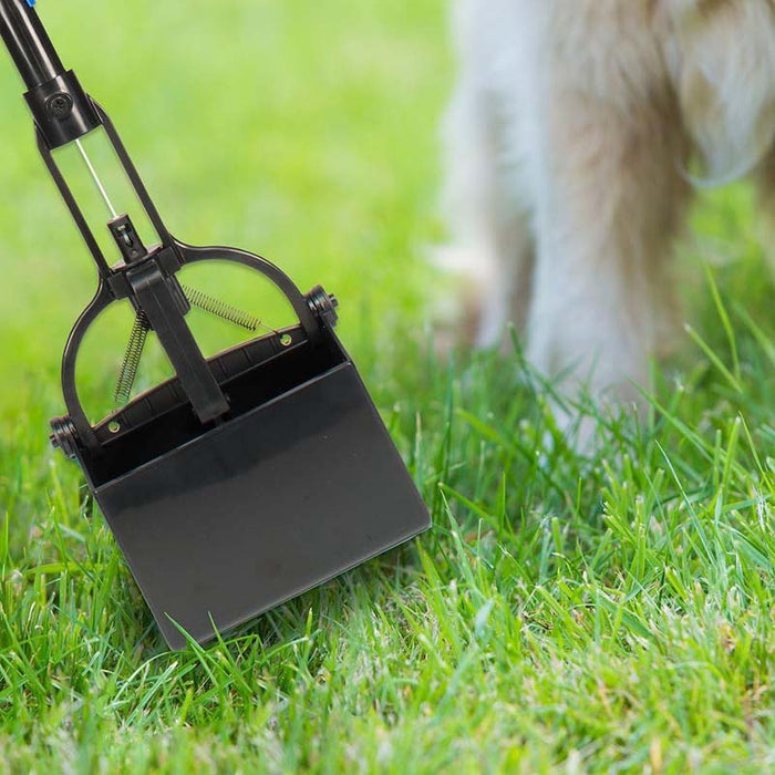 OUT! 27 inch One Handed Dog Poop Scoop, extends upto