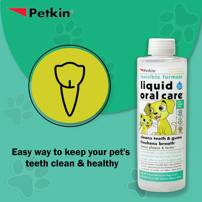 Petkin Invisible Formula Liquid Oral Care For Dog & Cat - 240ml