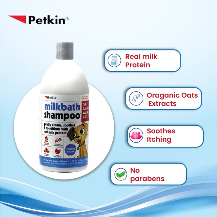 Petkin Milkbath Dog Shampoo - 1000 ml