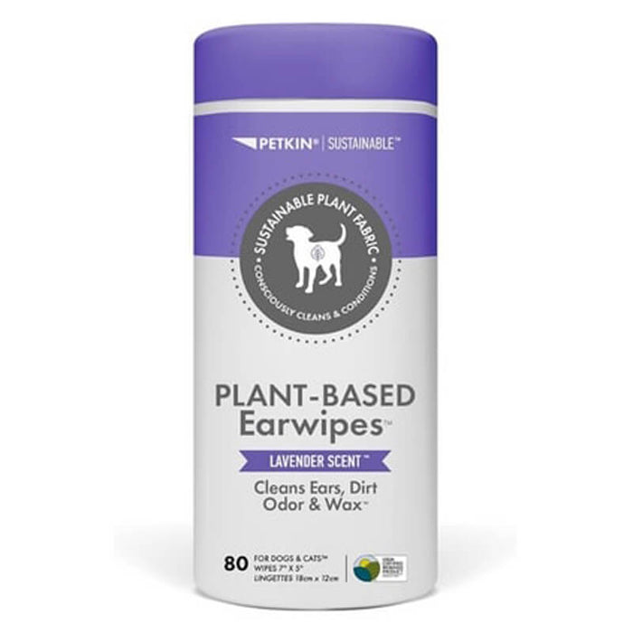 Petkin Plant-Based Lavender Scent Ear Wipes - 80 Wipes