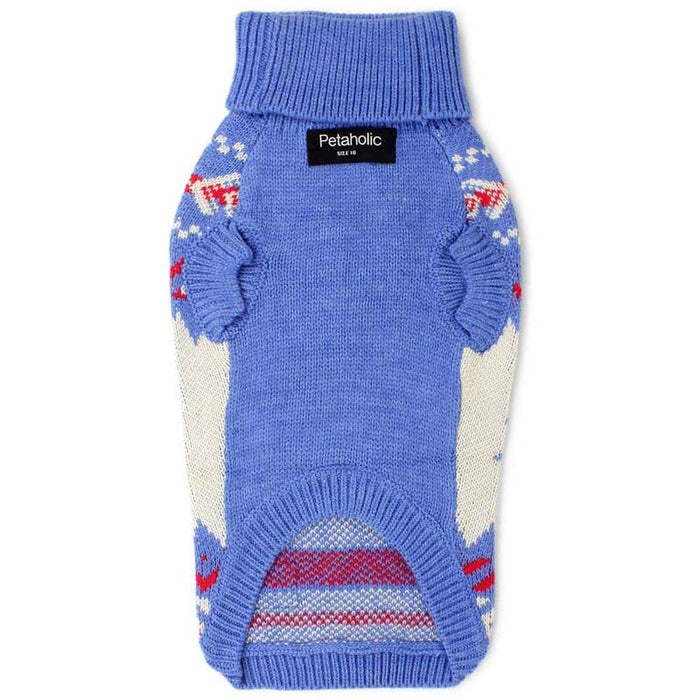Petaholic Snowflake Dog Sweater - Blue
