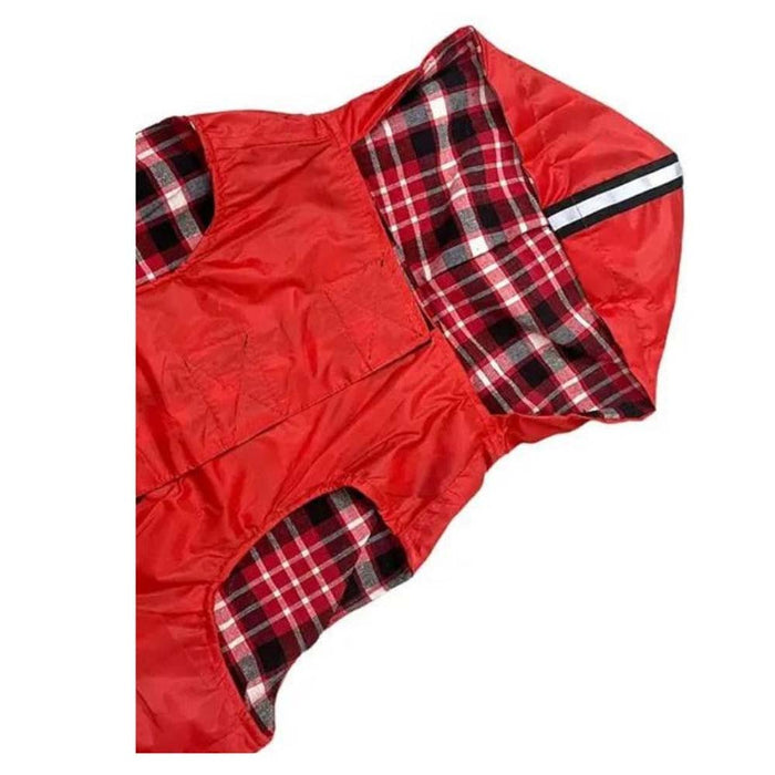Petaholic Waterproof Warm Fur Jacket - Red
