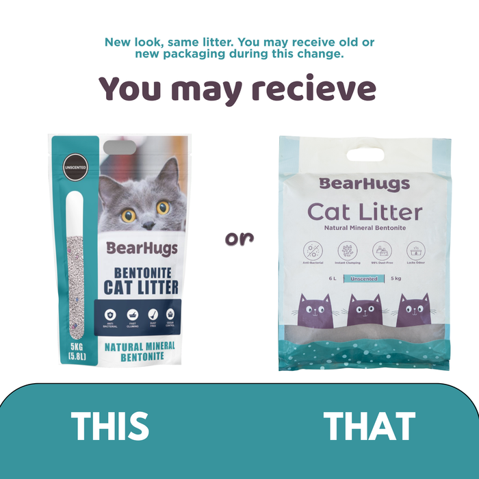 BearHugs Bentonite Clumping Cat Litter - Unscented - 5.8 Litres (Pack of 1)