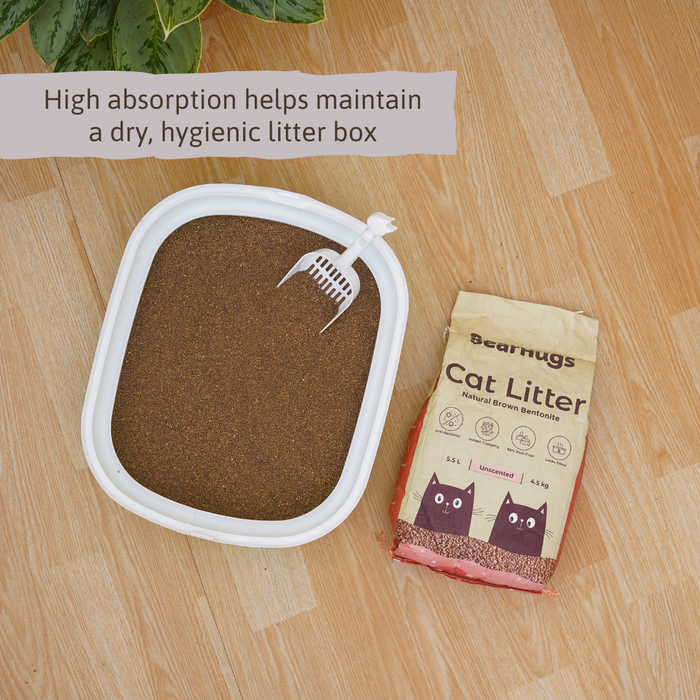 BearHugs Unscented Natural Brown Bentonite Cat Litter