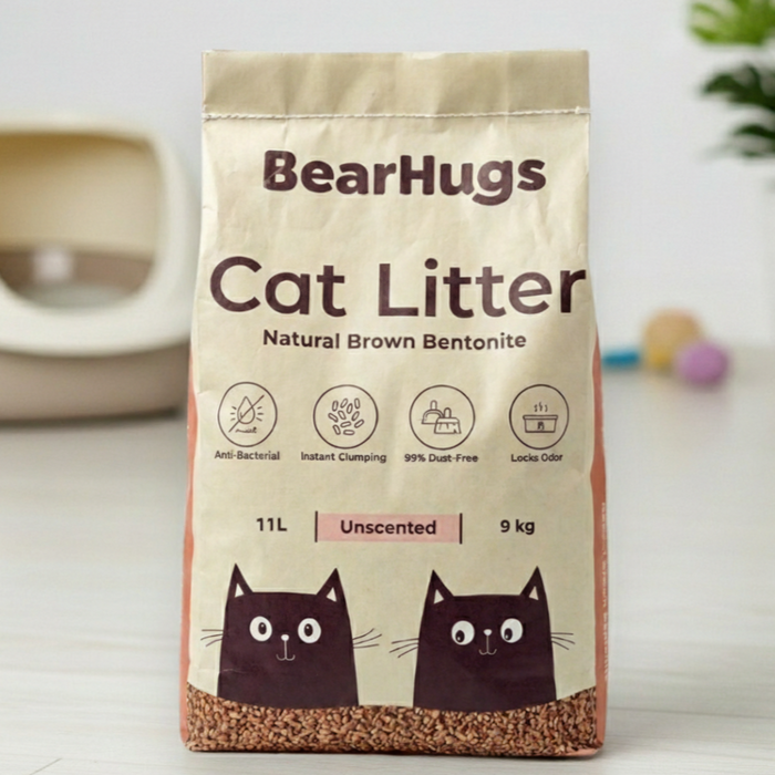 BearHugs Unscented Natural Brown Bentonite Cat Litter