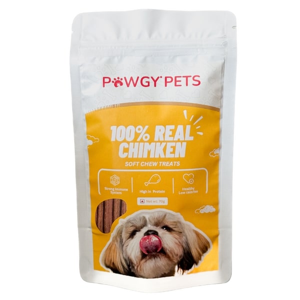 Pawgy Pets Yummylicious Soft & Chewy Real Chicken Sticks Treat for Dogs - 70gm