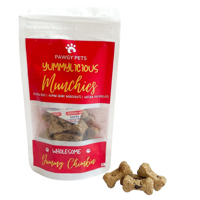 Pawgy Pets Yummylicious Munchies Yummy Chimkin Treat for Dogs - 50gm