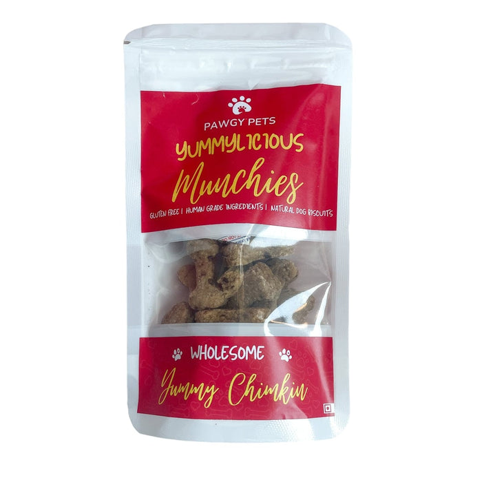 Pawgy Pets Yummylicious Munchies Yummy Chimkin Treat for Dogs - 50gm