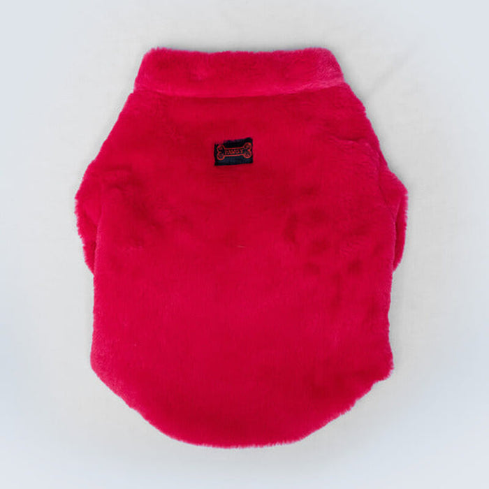 Pawgy Pets Fur Puffer Jacket: Hot Pink