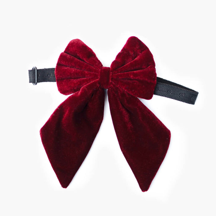 Pawgy Pets Pigtail Bow Tie For Dog - Maroon