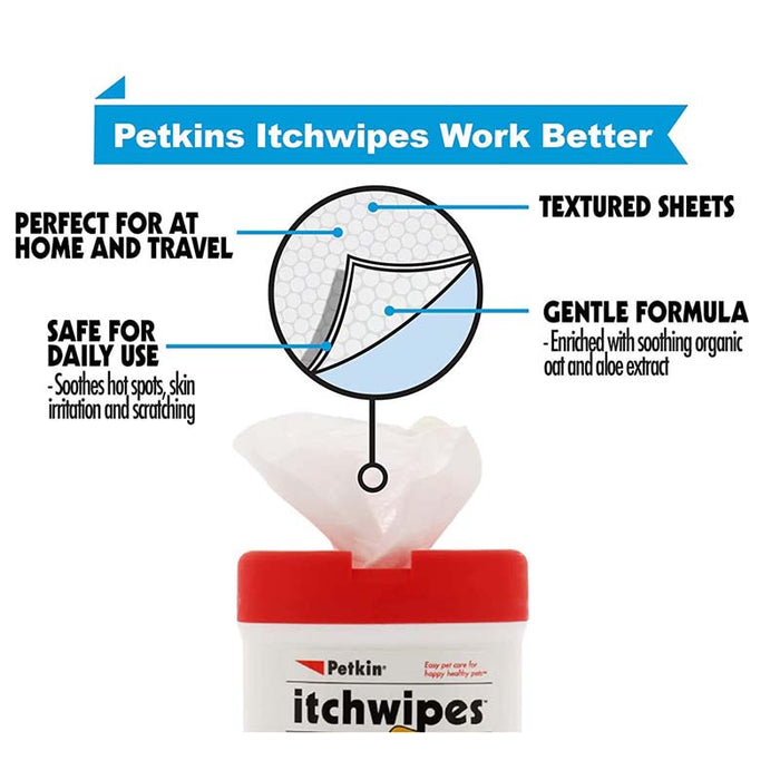 Petkin Itch Wipes - 30 Wipes