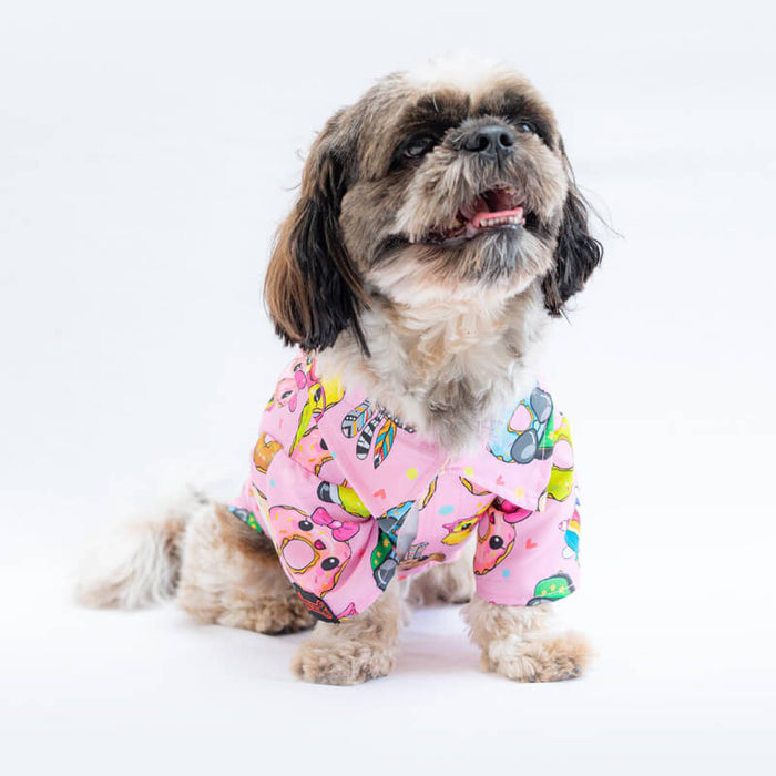 Pawgy Pets Donut Prints Casual Shirts