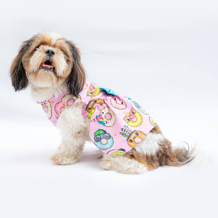 Pawgy Pets Donut Print Casual Dress