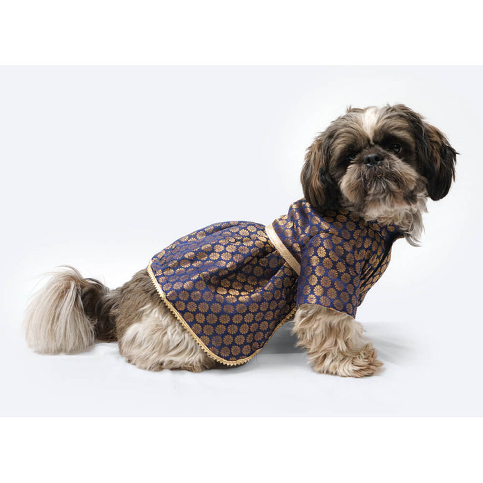 Pawgy Pets Occasion wear Dress For Dog, Cat - Navy Blue