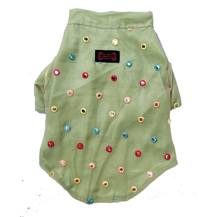 Pawgy Pets Festive Shirt For Dog - Pista Green