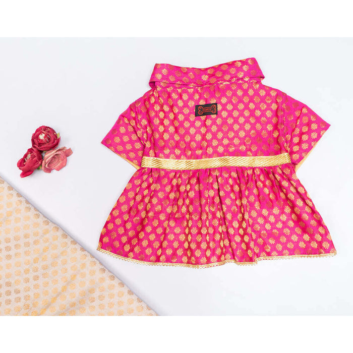 Pawgy Pets Occasion wear Dress For Dog - Pink