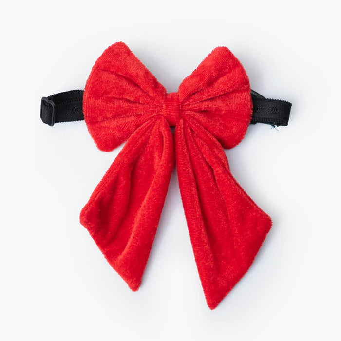 Pawgy Pets Pigtail Bow Tie For Dog - Red