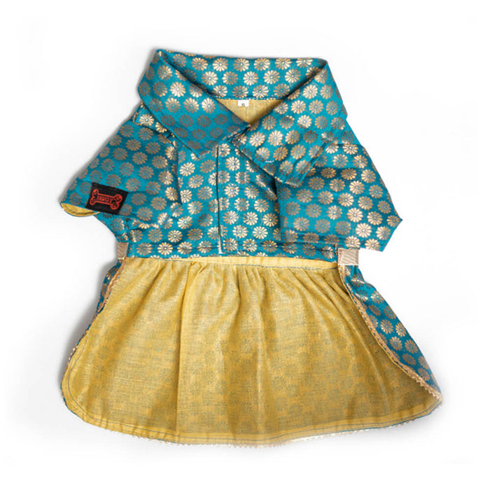Pawgy Pets Occasion wear Dress For Dog - Teal Blue