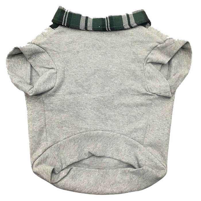 Pet Set Go Polo Knit Dog T-shirt - Grey