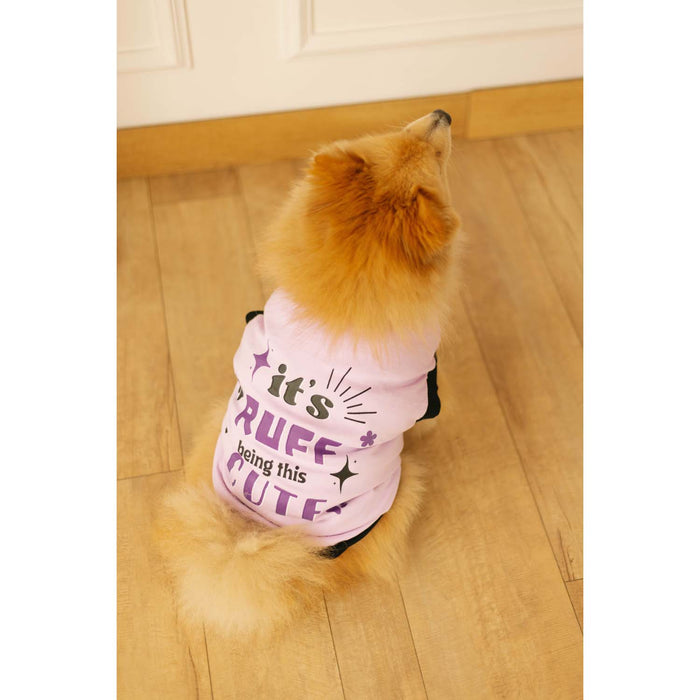 Pet Set Go Its ruff being this cute Dog T-shirt Sleeveless - Light Voilet
