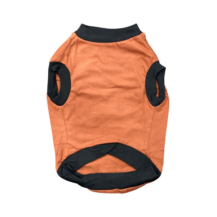 Pet Set Go Thodi Crazy Thodi Lazy Dog T-Shirt Sleeveless - Orange