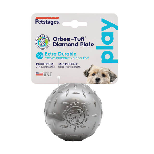 Petstages Small Orbee-Tuff Diamond Plate Ball for Dog