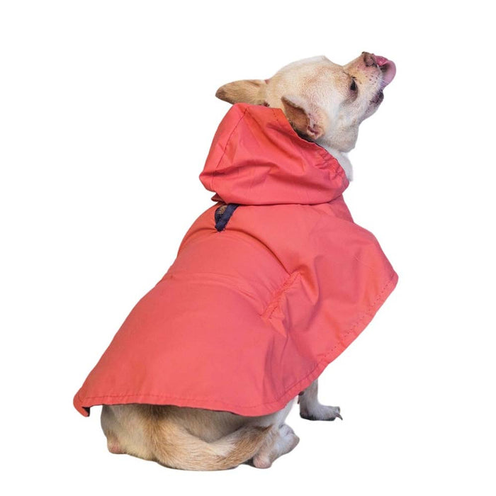 Pet Set Go Cape Style Dog Raincoat - Red