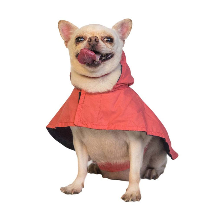 Pet Set Go Cape Style Dog Raincoat - Red