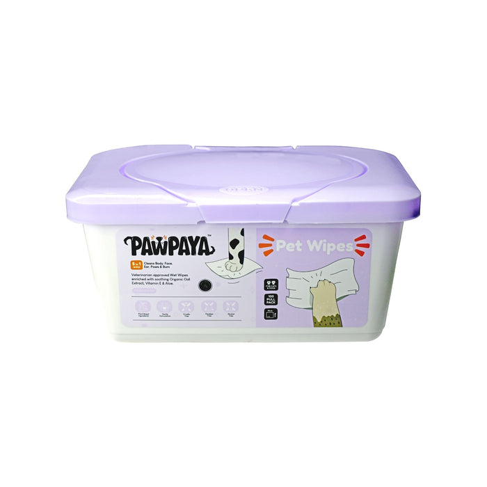 Pawpaya 19 X 16 CM Pet Wipes - 100 Pack Tub