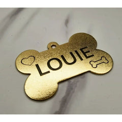 Personalised Brass Pendant Name Tags for Dog & Cat